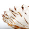 Delisoga 玻璃水果盘 创意冰恋款深盘 大号大容量(琥珀色) 欧式果斗糖果干果篮 坚果零食沙拉盘 客厅家用装饰