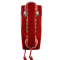 比特 HA41T-25挂式仿古有绳电话机 经典复古浴室话机 金属铃声 按键老式壁挂电话机 黑色带灯