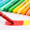 得力（deli） 油画棒12色24色学生美术旋转蜡笔可水洗水溶性儿童安全彩绘棒 12色桶装旋转油画棒