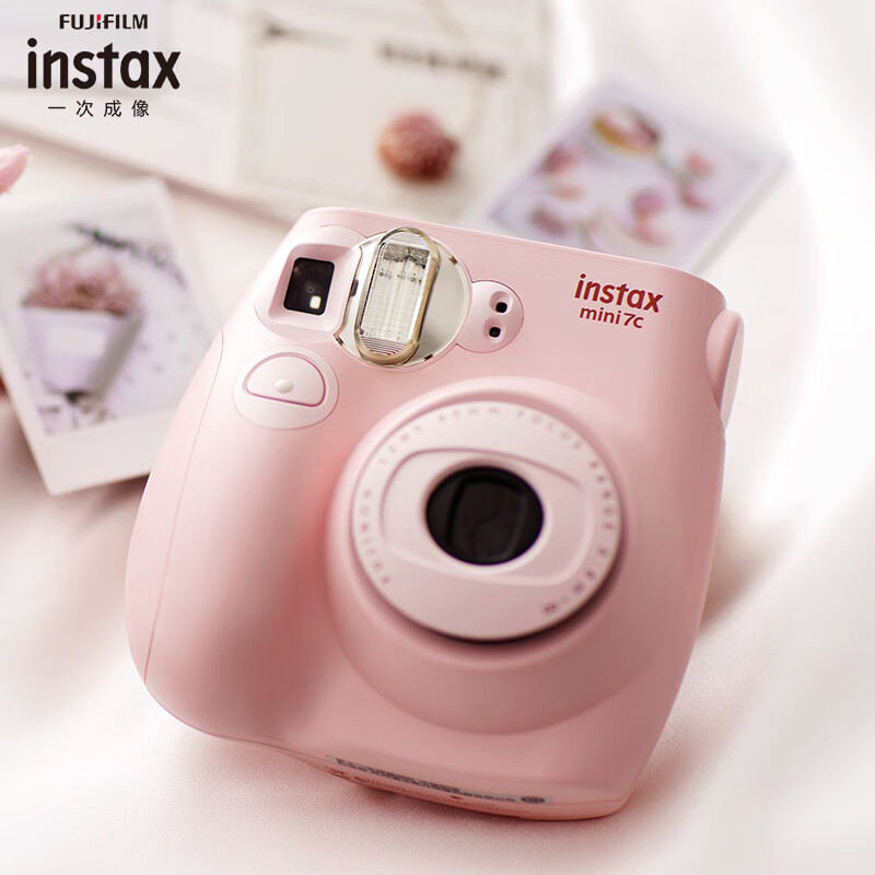 富士instax立拍立得一次成像相机mini7c樱粉