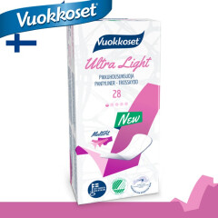 维可丝（Vuokkoset） 芬兰原装进口 护垫 零感棉超薄 28片 155mm