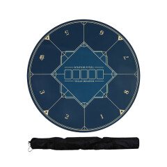 游戏大陆（gameland）德州扑克桌布 圆形麻将垫 台布桌垫橡胶垫 直径1.4米深蓝色带数字
