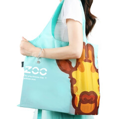 宜洁 便携购物袋 加厚折叠环保袋单肩手提包 便携购物袋  （Y-9530 蓝色）*1
