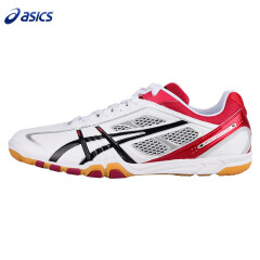 ASICS亚瑟士 乒乓球鞋男款女款 专业级透气防滑运动鞋 TPA327 白红色 39.5
