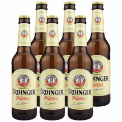 艾丁格（Erdinger）德国原装进口啤酒艾丁格ERDINGER系列啤酒 精酵型白啤酒 330mL 6瓶