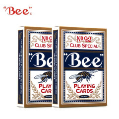 Bee扑克牌纸牌美国原装德州扑克牌no92 蓝色两付装 小蜜蜂花切扑克牌