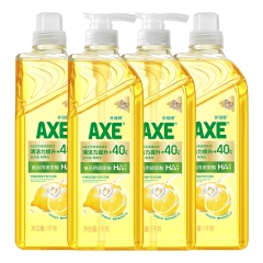 斧头牌（AXE）柠檬玻尿酸护肤洗洁精1kg*4瓶 轻松去重油水润双手家庭装