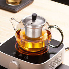 绿珠lvzhu 茶壶玻璃茶具500ml 大容量过滤煮茶器办公养生泡茶壶 家用加厚耐热玻璃壶 G397