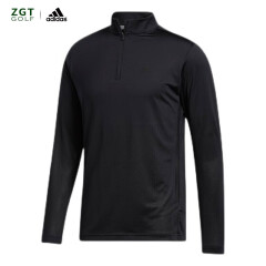 阿迪达斯 （adidas） 高尔夫长袖t恤球衣服装男装立领POLO衫舒适透气  FS6842 黑色 XL