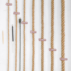 细麻绳 麻绳麻绳装饰diy手工装饰绳照片墙/花瓶复古风绳子 6mm(50米)