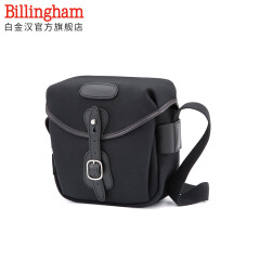 白金汉（Billingham）Hadley Digital 经典系列 英国进口 时尚复古 单反微单相机包（黑色/黑色皮 帆布款）
