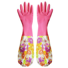 尚岛宜家 橡胶厚绒加长型保暖手套(均码) 颜色随机