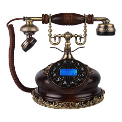 金顺迪K29 欧式仿古电话机家用座机古典橡实木客厅卧室办公固定电话机 免提款(接电话线)