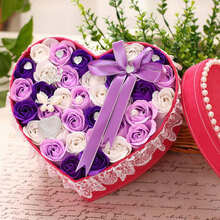 <em>妇女</em>节节日<em>生日礼品</em>高档礼盒包装 香皂花仿真