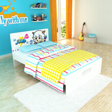 酷漫居 喜洋洋 儿童环保家具 1.2米床 喜羊羊灰