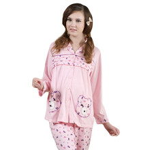 POSCN 春秋时尚月子服新 <em>孕妇</em>哺乳<em>睡衣</em>棉 <em>夏</em>