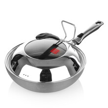 炊大皇32CM 钛晶不粘锅无油烟锅炒锅可立盖锅