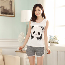 苏丝艺2014春夏棉质可爱卡通女生<em>背心短裤</em>两
