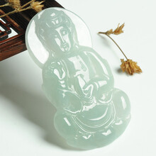 特泊儿翡翠观音吊坠a货男款项坠天然翡翠玉观