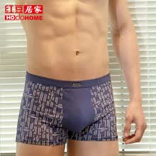 <em>红豆</em>居家(HodoHOME)<em>男士</em>印花平角<em>内裤</em>4条装