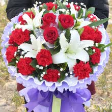 <em>三八妇女节鲜花速递</em> 康乃馨 百合花 生日礼物 祝