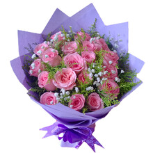 生日鲜花快递 19支红玫瑰花束 鲜花速递 全国送