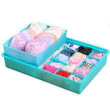 普润 创意 双层抽屉型 塑料<em>文胸</em>内衣<em>收纳</em>盒 储物