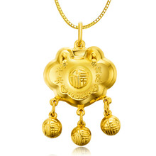 黄金宝宝金锁吊坠\/项链 【行情 价格 评价 正品