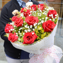 中礼教师节鲜花速递 生日礼物 全国莆田同城配送 11枝红玫瑰花 荔城涵江秀屿仙游县城厢福州