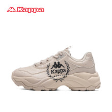 卡帕（Kappa）官方运动鞋男女同款情侣老爹鞋复古休闲背靠背潮鞋 牛津棕 44 