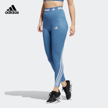 阿迪达斯（adidas） 女裤 春秋新款运动服舒适休闲女子运动紧身长裤 HD4493 蓝白  XL