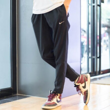 耐克（Nike）运动裤男裤 2023春季新款跑步训练裤舒适休闲梭织时尚收口长裤 FQ6995-010 S