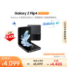 三星 SAMSUNG Galaxy Z Flip4 掌心折叠设计 立式自由拍摄 拍照手机 8GB+512GB 5G折叠屏手机 哥特太空