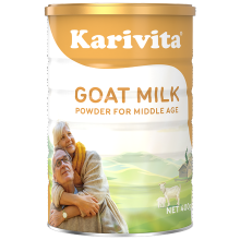 佳乳达(Karivita)新西兰原装进口羊奶粉成人中老年多维高钙无添加蔗糖配方奶粉添加DHA益生菌 400g
