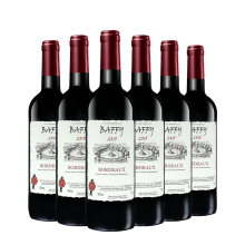 利枫（LEFAON）法国波尔多原瓶进口红酒AOC级巴菲干红葡萄酒750ml*6支整箱装 整箱