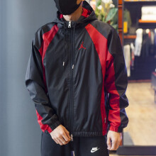 耐克（Nike）男装外套 春新款Jordan跑步训练篮球时尚运动休闲针织连帽夹克 DJ9829-010 XL