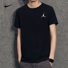 耐克（NIKE）AJ短袖男装夏季新款AIRJORDAN圆领百搭时尚舒适运动篮球T恤衫 DC7486-010 M