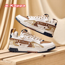 卡帕（Kappa）【龙年限定】情侣板鞋男子耐磨防滑休闲运动鞋百搭潮鞋 灰棕 42 