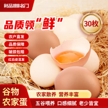 故乡食召 鸡蛋 散养谷物蛋 农家山林喂养 初生鲜鸡蛋 30枚 1200g