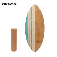 MOTOFIT 冲浪平衡板专业健身瑜伽滑雪冲浪陆冲核心训练平衡板 叶板（条纹蓝）