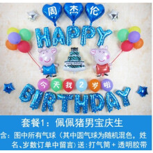 装饰12岁生日气球布置派对儿童男孩主题铝膜背景墙会场生日快乐鸡套餐