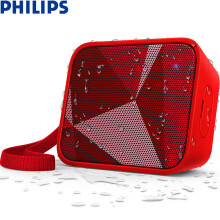 飞利浦(PHILIPS)BT110R 音乐魔盒 蓝牙音箱 防水便携迷你音响 手机/电脑外响播放器 低音炮 户外运动 免提通话 红色