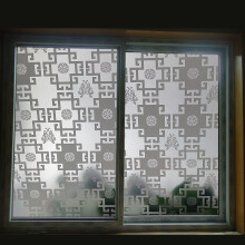 迪茵 自粘磨砂玻璃膜窗户贴膜玻璃贴纸透光不透明浴室卫生间办公室 白色古典格 宽60厘米长为2米的价格