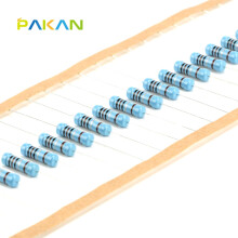 PAKAN 2W金属膜电阻 1%精度 欧姆 五色环  电阻器2W 2K  (10只)