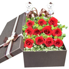 11朵红玫瑰鲜花礼盒 鲜花速递全国嘉兴惠州九
