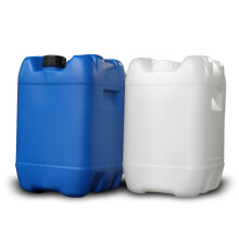 齐鲁安然 塑料油桶 食品级方形桶 全新料塑料壶 储水桶 化工桶 扁桶 带盖加厚桶 蓝色加厚 30L