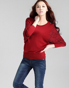 RIKU-C2013秋装韩版<em>淑女</em>百搭宽松针织衫<em>蝙蝠</em>