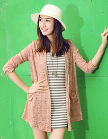 格 2013春季新款 超仙蕾丝雪纺拼接<em>开衫百搭</em>防