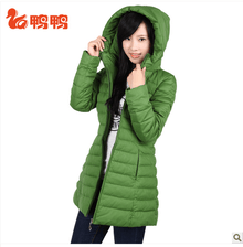 YAYA鸭鸭<em>羽绒服</em> 韩版潮流90%鸭绒修身<em>连帽</em>中