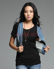 <em>夏装</em>新款 时尚<em>女款</em>牛仔<em>马甲</em> 超酷休闲短款小马